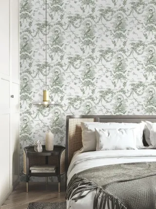 Papel Pintado Timeet Cupido Verde Adhesivo