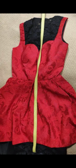 Vestido Fiesta/Cocktail Rojo y Negro