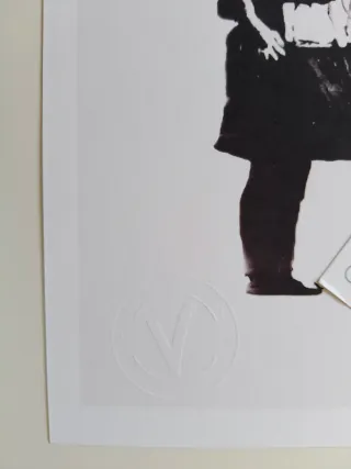 Banksy Girl With Heart Shaped Float con Certificad