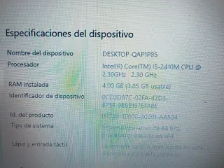 Portátil Acer 595GB