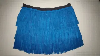 Falda tul Stradivarius azul