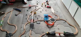 Vías de tren de madera