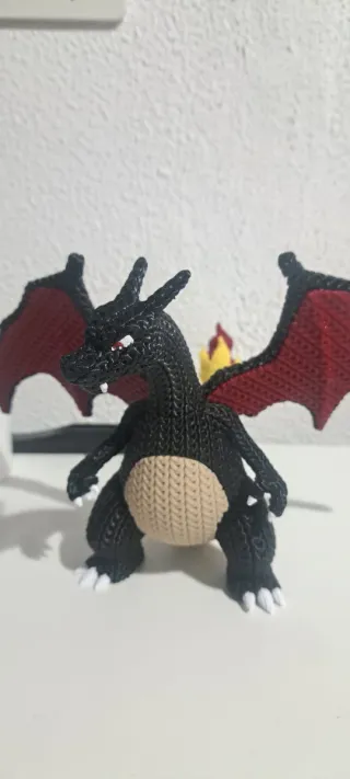Charizard Shiny Impresión 3D Efecto Crochet