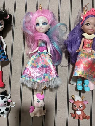 Lote 4 Muñecas Enchantimals Mattel