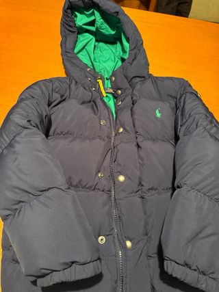 Abrigo Ralph Lauren niño azul y verde