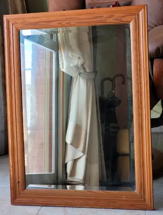 Espejo de pared madera 63x83 cm