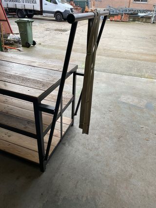 Estantería industrial madera y metal