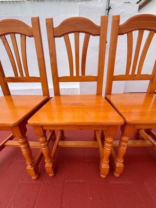 6 Sillas Madera Provenzal