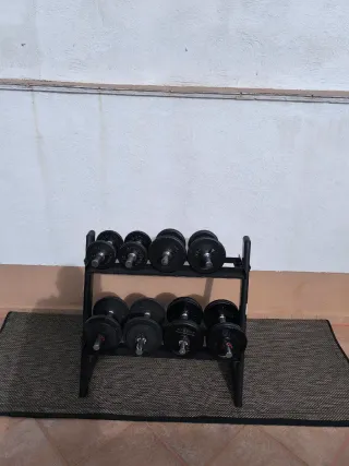 Lote Mancuernas y Soporte 190€