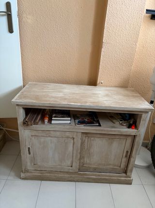 Mueble TV madera estilo rústico