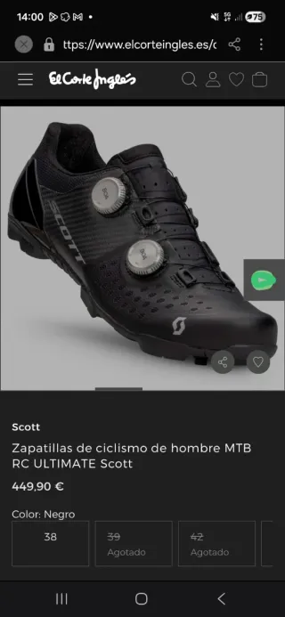 Zapatillas Ciclismo Scott Negras