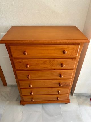 Cómoda de madera 6 cajones