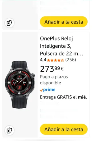 Smartwatch OnePlus Watch 3 Negro.