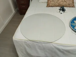 Cristal sobremesa redondo transparente