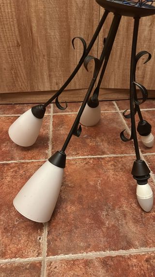 Lámpara colgante Tiffany cristal metal