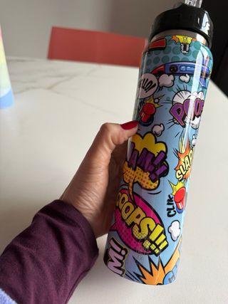 Borraccia Acciaio 500ml con Cannuccia