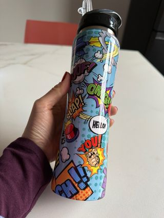 Borraccia Acciaio 500ml con Cannuccia