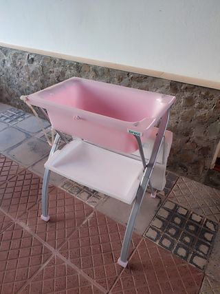 Bañera cambiador Brevi rosa