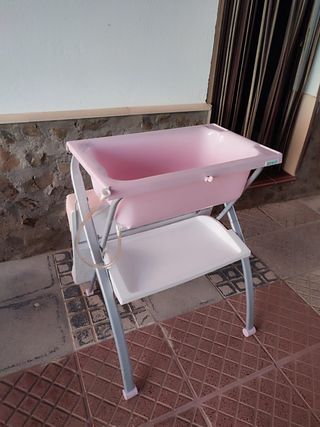 Bañera cambiador Brevi rosa