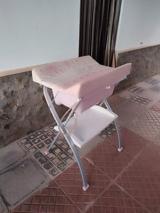 Bañera cambiador Brevi rosa