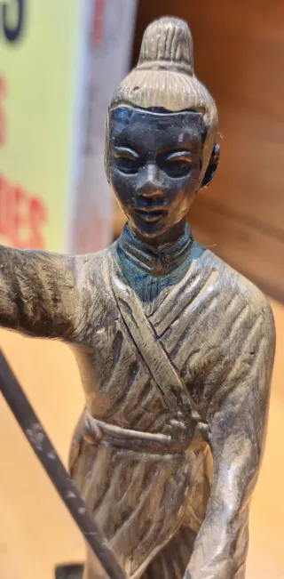 2 Figuras Bronce Macizo 25cm