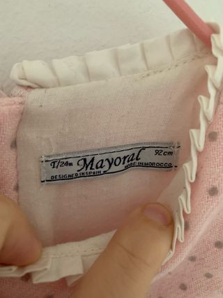 Vestido Mayoral rosa lunares invierno 2 años