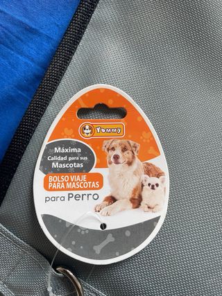 Transportín para mascotas gris y negro
