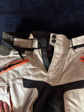 Pantalón Moto Talla S Beige/Naranja