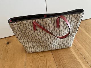 Bolso Carolina Herrera CH Beige y Rojo