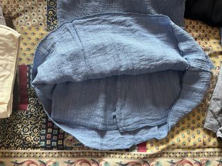 Falda- Pantalón azul con volantes