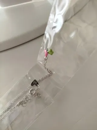 Collar y pendientes niña, Plata y pedrería