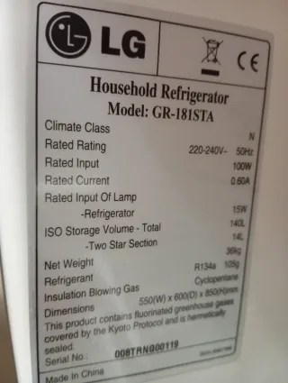 Frigorífico LG casi nuevo