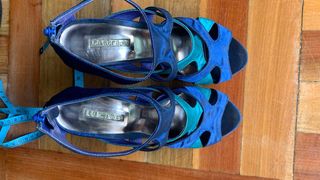 Zapatos de fiesta La Strada azules y verdes