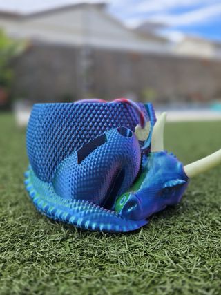 Bowl para crochet 3D diseño dragón