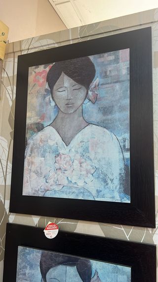 Cuadro mujer con flores