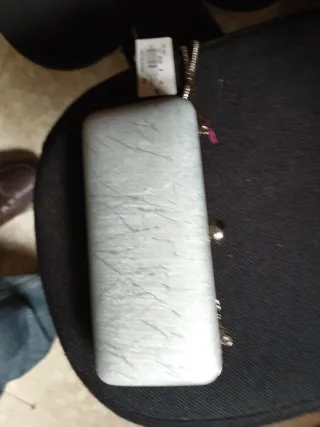 Bolso de fiesta gris metalizado