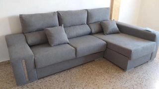 SOFA CHAISE LONGUE GRIS CLARO