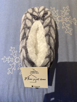 Ciabatte Ciocca Donna Taglia 36/38 Grigio Bianco