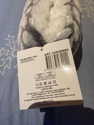 Ciabatte Ciocca Donna Taglia 36/38 Grigio Bianco