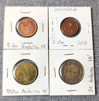 Andorra 2018 Euros (4 Monedas)