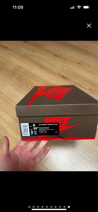 Jordan 1 High Travis Scott Marrón/Blanco SON FAKE