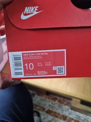 Nike Dunk Low Retro Hombre Gris Blanco