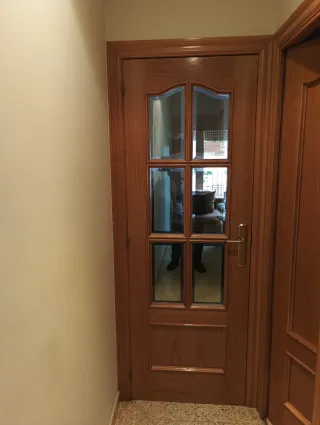 2 Puertas de roble con cristal