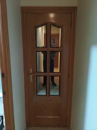 2 Puertas de roble con cristal