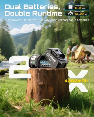 SEESII 2-en-1 Inalámbrica Podadora Telescópica & M