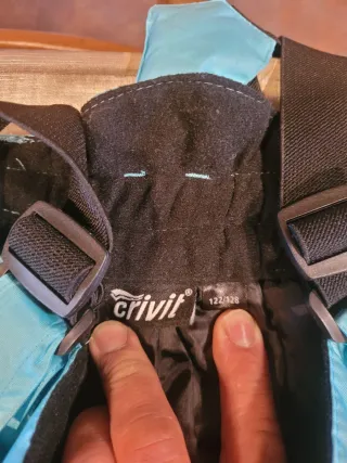 Pantalón de nieve azul con tirantes