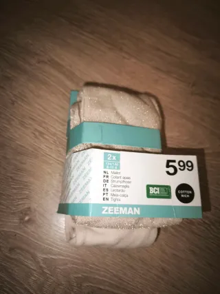 Mallas doradas y beige 2x 134/140