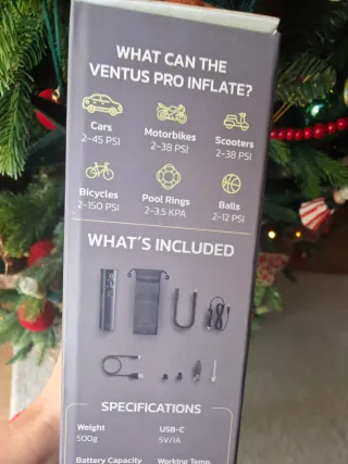 Woowind Ventus Pro Compresor Aire Portátil 150 PSI