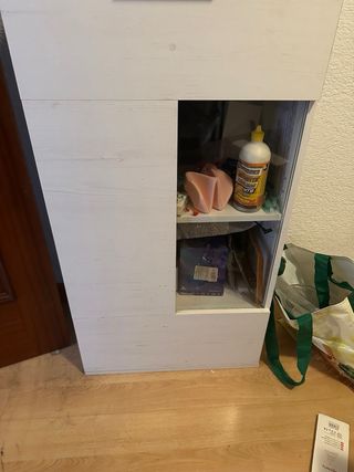 Mueble TV salón madera y cristal