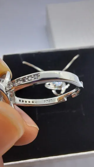 Conjunto Nudo Circonitas Plata de Ley 925